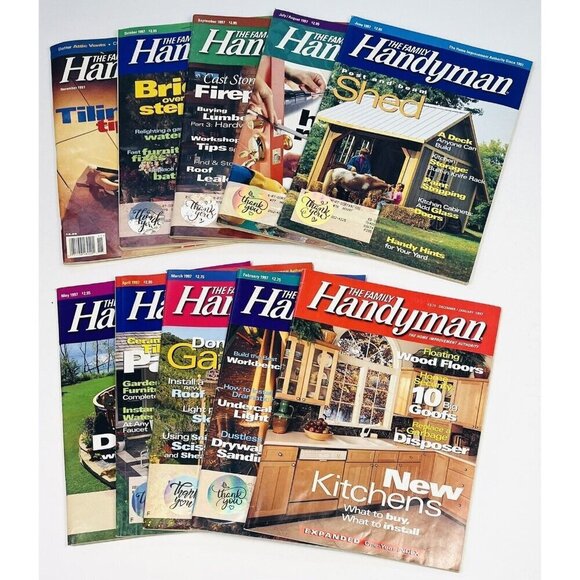 THE FAMILY HANDYMAN Magazine LOT 10 Issues 1997 Full Year DIY Home Improvement - Picture 1 of 16